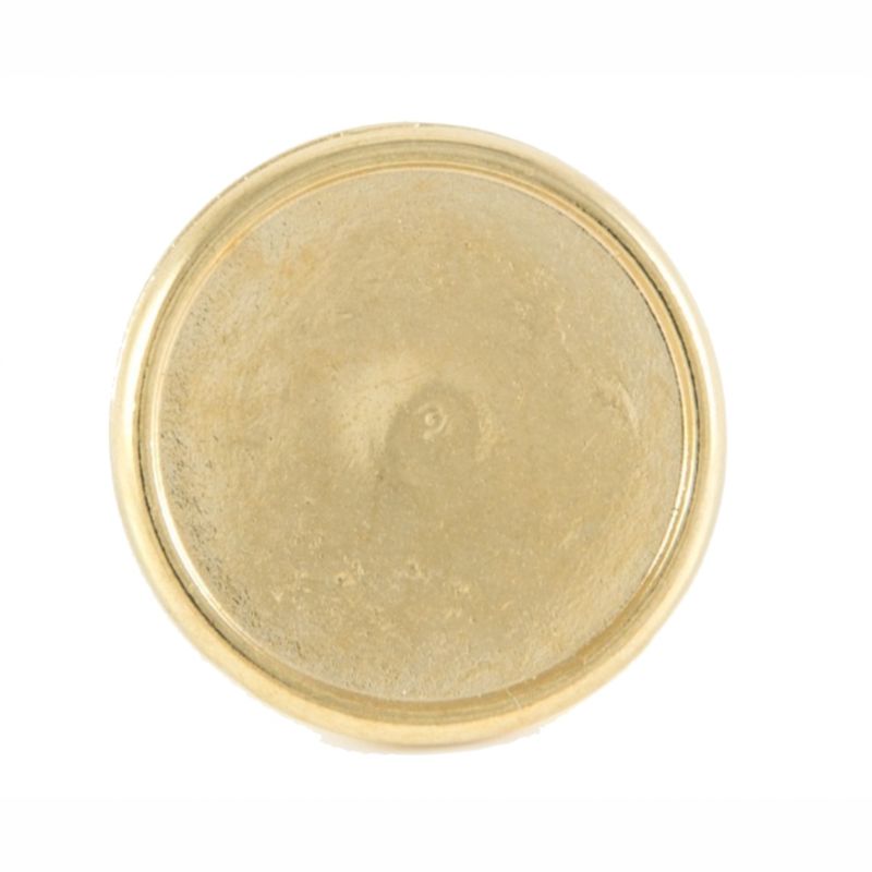 Premium Badge Blank round 16mm gold clutch fitting